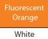 Flourescent Orange/ White