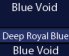 Blue Void/Deep Royal/ Blue Void