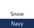 Snow/ Navy