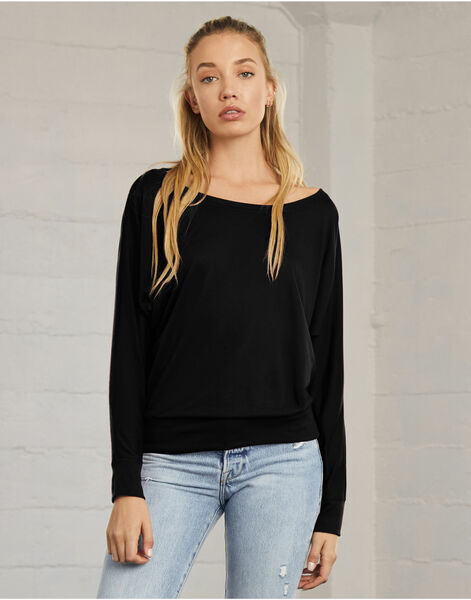 Photo of BE8850 Flowy Off Shoulder Long Sleeve T-Shirt