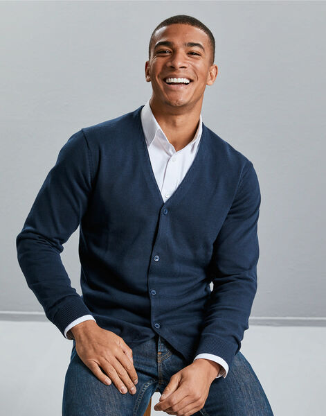 Photo of R715M Russell Collection Mens V-Neck Cardigan