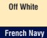Off White/ French Navy