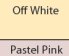 Off White/ Pastel Pink