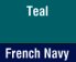 Teal/French Navy