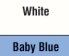 White/Baby Blue