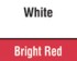 White/Bright Red