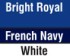 Bright Royal/French Navy/White