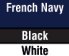 French Navy/Black/White