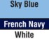 Sky/French Navy/White