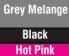 Grey Melange/Black/Hot Pink