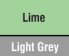 Lime/ Light Grey