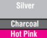 Silver/Charcoal/Hot Pink