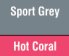 Sport Grey Marl/Hot Coral