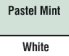 Pastel Mint/White