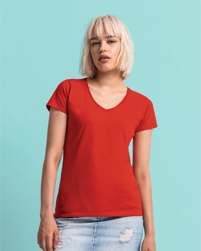 Photo of 61444 Fruit Of The Loom Ladies 150 V-Neck T