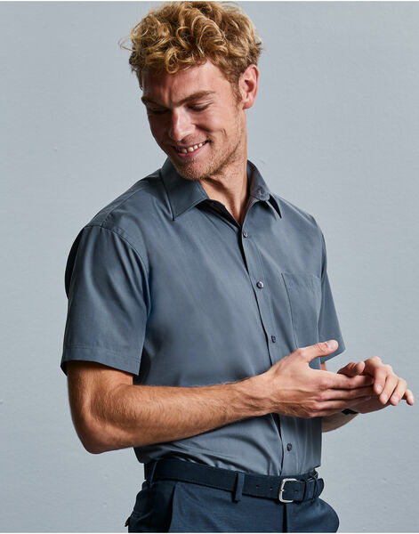Photo of 935M Men's Short Sleeve Polycotton Easy Care Poplin Shirt