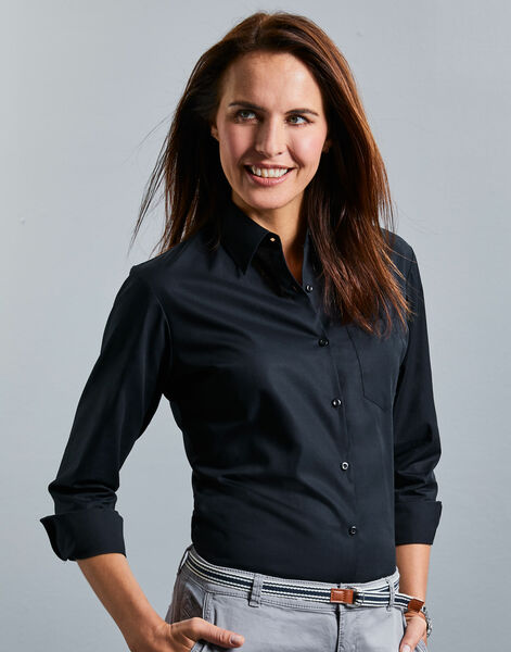 Photo of 936F Russell Collection Ladies L/S Shirt
