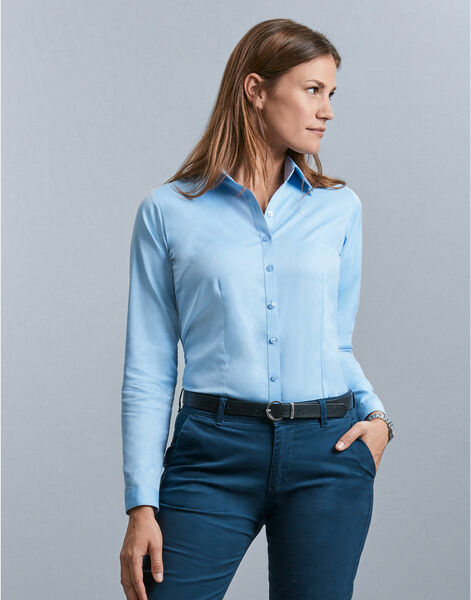 Photo of 962F Russell Collection Ladies H'Bone Shirt