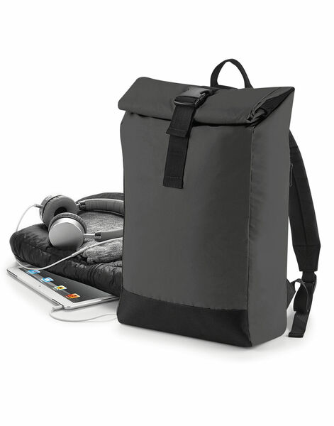 Photo of BG138 Bagbase Reflective Roll Top Backpack