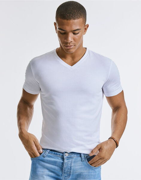 Photo of R103M Russell Mens Pure Organic V-Neck Tee