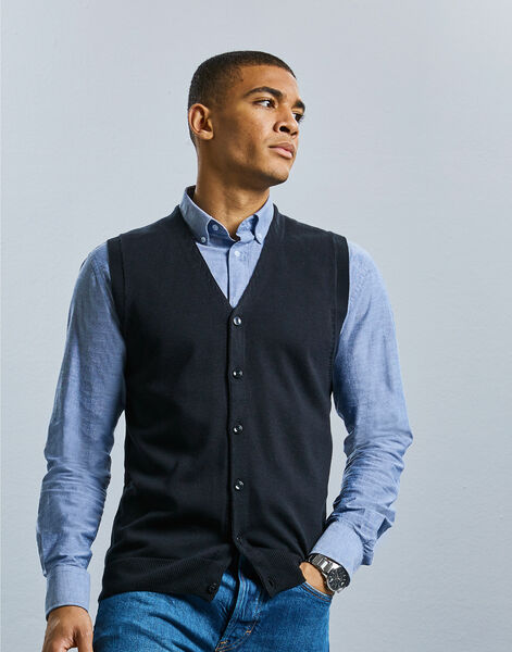 Photo of R719M Russell Collection Mens S/Less Cardigan