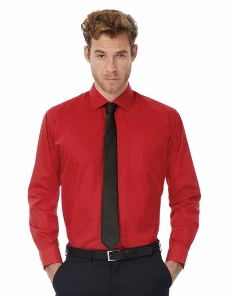 Photo of SMP61 Men's Smart Long Sleeve Poplin Shirt