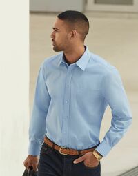 photo of Men's Long Sleeve Poplin Shirt - 65118